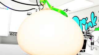 Imbapovi - Cow Girl with Huge Boobs goes to Milking Machine