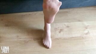 Playing with my feet in Sexy Nylon Socks - amateur foot fetish