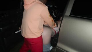 HORNY TRAILER PARK SLUT MAKES ME PULL OVER SO SHE CAN FUCK AND SUCK IN PUBLIC