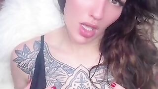 Hot Tattooed Girl's Perfect Tits Begging For Your Cum