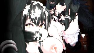 【H GAME】魔女は復讐の夜に♡アニメーション③ Hシーン紹介 肉便器 3P エロアニメ