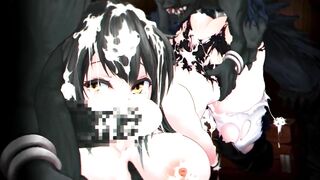 【H GAME】魔女は復讐の夜に♡アニメーション③ Hシーン紹介 肉便器 3P エロアニメ