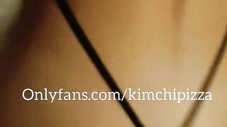 Asian Korean slut loves white big dick kimchipizza