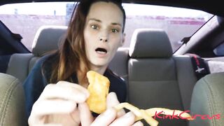 Public drive thru masterbation and food play.