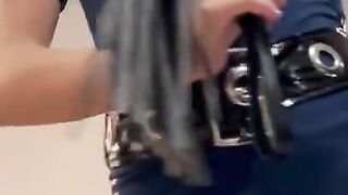 Skinny Blonde Latina Shiva Zumi Plays Good Cop Bad Cop With Her Pussy