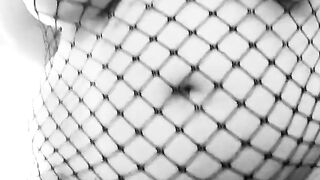 Bbw sub slut fucks a BBC dildo. Dirty fat Spanish milf in fishnet dress.