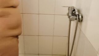 bbw in shower mom