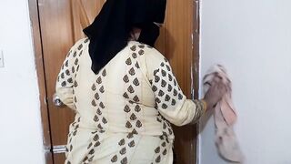 Egyptian Hot neighbor Girl cleans the house and fucks her big ass when her husband is not at home