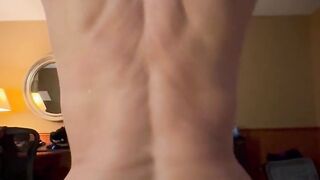 Fit Wife hotel from behind