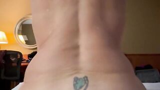 Fit Wife hotel from behind