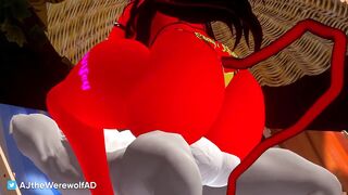 Succubus rides werewolf cock