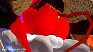 Succubus rides werewolf cock