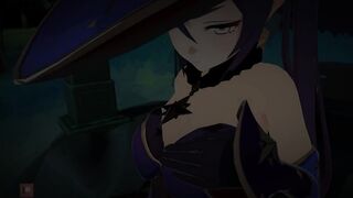 Mona's Wish Breast Butt Giantess expansion growth animation (Genshin Impact)