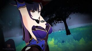 Mona's Wish Breast Butt Giantess expansion growth animation (Genshin Impact)