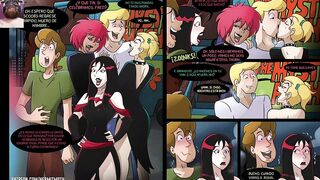 Fred y Shaggy Tienen Suerte con 3 Goticas Culonas y Terminan Follando sus Apretados Coños - Scooby-D