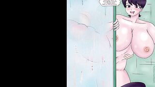 Shuuko Komi and Tadano at bath time