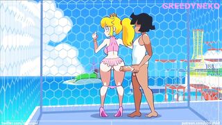 Princess Peach gets fucked by a big cock that ejaculates in her