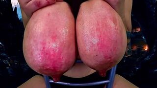 Udders Whipped 100 Lashes on H Cup Tits