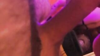 Pre-game deepthroat , she loves gagging on this cock