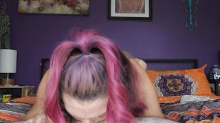 69 fun gagging on my husband's Cock while he eats my pussy