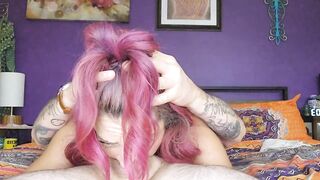 69 fun gagging on my husband's Cock while he eats my pussy