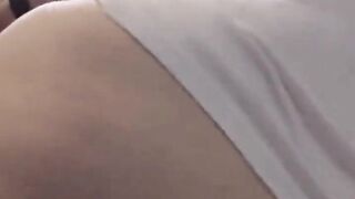 Girl stretches her ass for a big cock and fucks him quickly