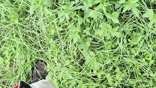 Pissing in the sun ???? and cumming in the garden ???????? I'm becuming adickted to pee porn!