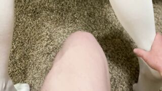 Creampie in her white high socks. She got PREGNANT from this load!