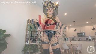 Disappointed Latex Domme Feeder POV - Shaming and Food Stuffing