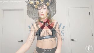 Disappointed Latex Domme Feeder POV - Shaming and Food Stuffing