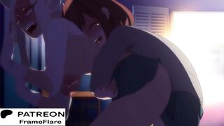 My hero academia Uraraka Futa hentai animation