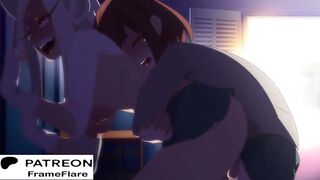 My hero academia Uraraka Futa hentai animation